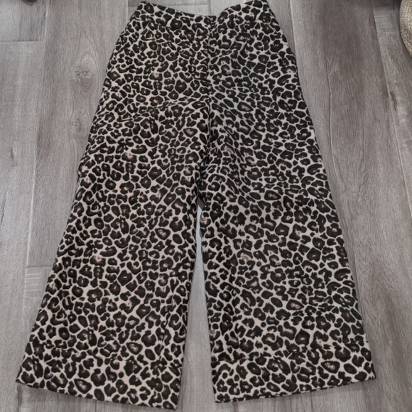 Anthropologie NWT Kate Leopard Jacquard Trousers - Picture 2 of 9